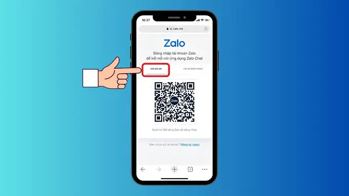 Giao diện đăng nhập Zalo web bằng mã QR trên điện thoại