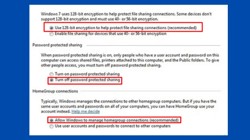 Tinh chỉnh các tùy chọn bảo mật để dữ liệu được truyền đi an toàn