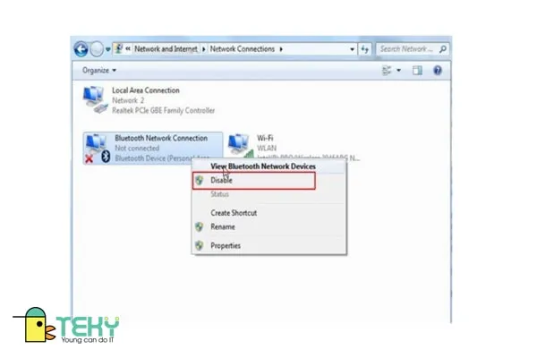 Kích hoạt Bluetooth Network Connection