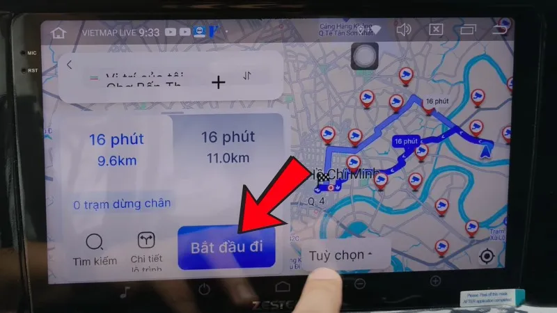 Chọn Bắt đầu đi