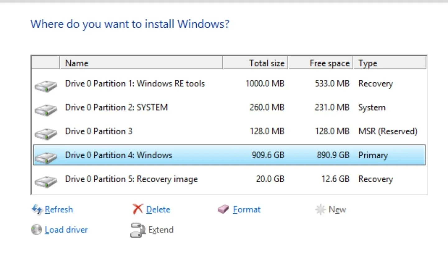 Tạo phân vùng mới và bắt đầu quá trình cài đặt Windows 10 suôn sẻ.
