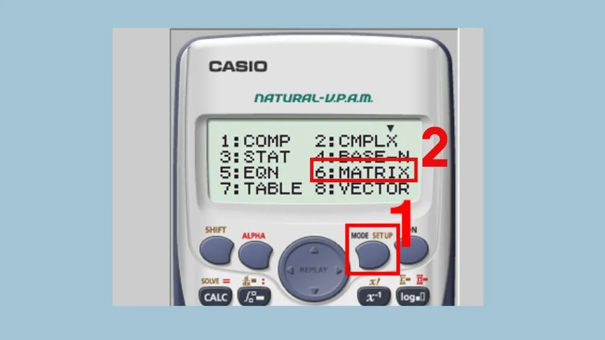 Chế độ Matrix trên Casio FX 580VN