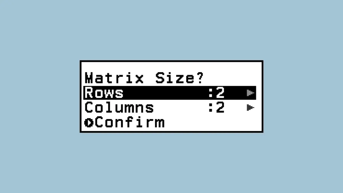 Nhập kích thước ma trận