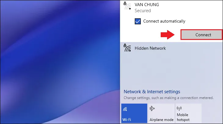 Danh sách các mạng WiFi khả dụng trên Windows