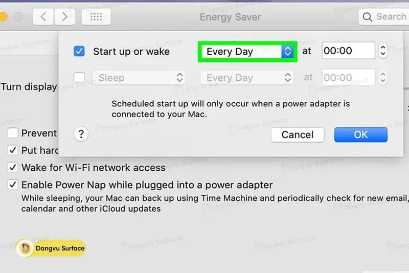 Chọn ngày trong tuần