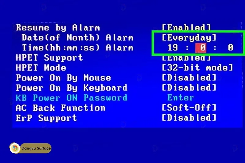 Chọn tần suất lặp lại