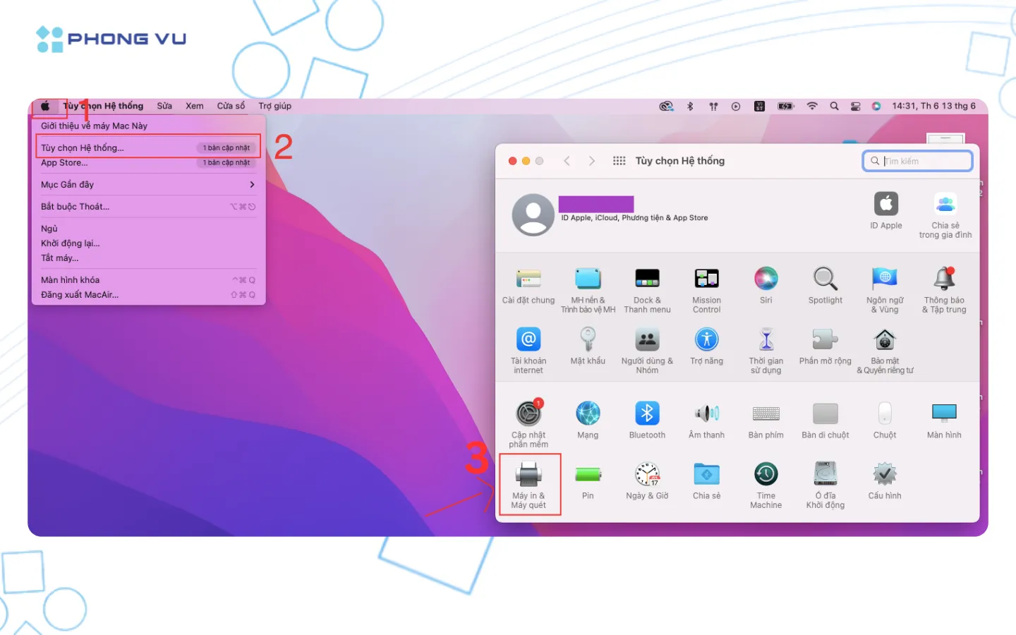 Thêm máy in trên macOS qua USB
