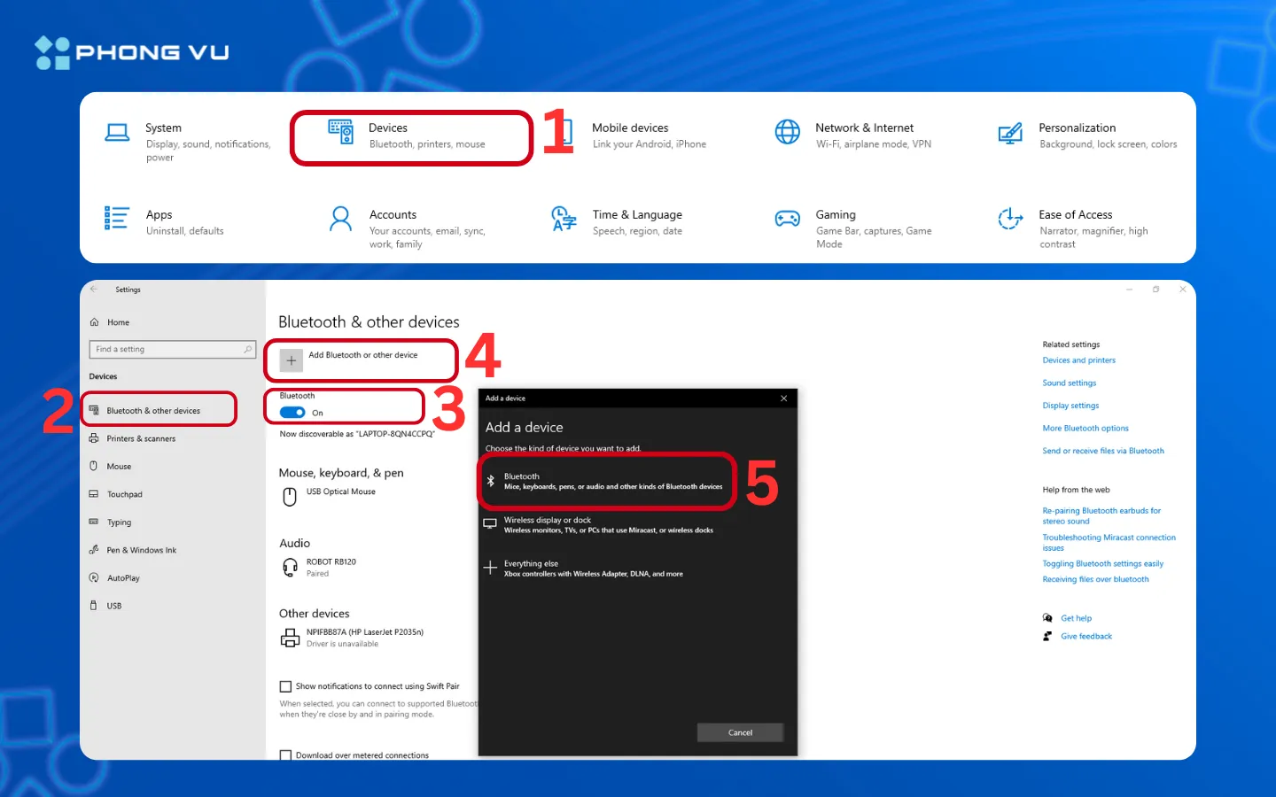 Kết nối Bluetooth trên Windows
