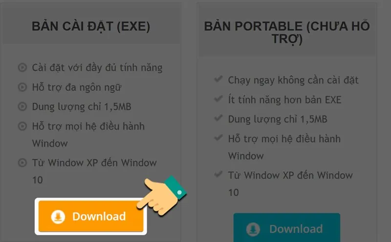 Nút Download trên trang chủ UltraViewer