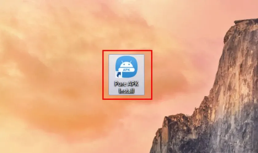 Giao diện Pure APK Install khi kết nối thiết bị