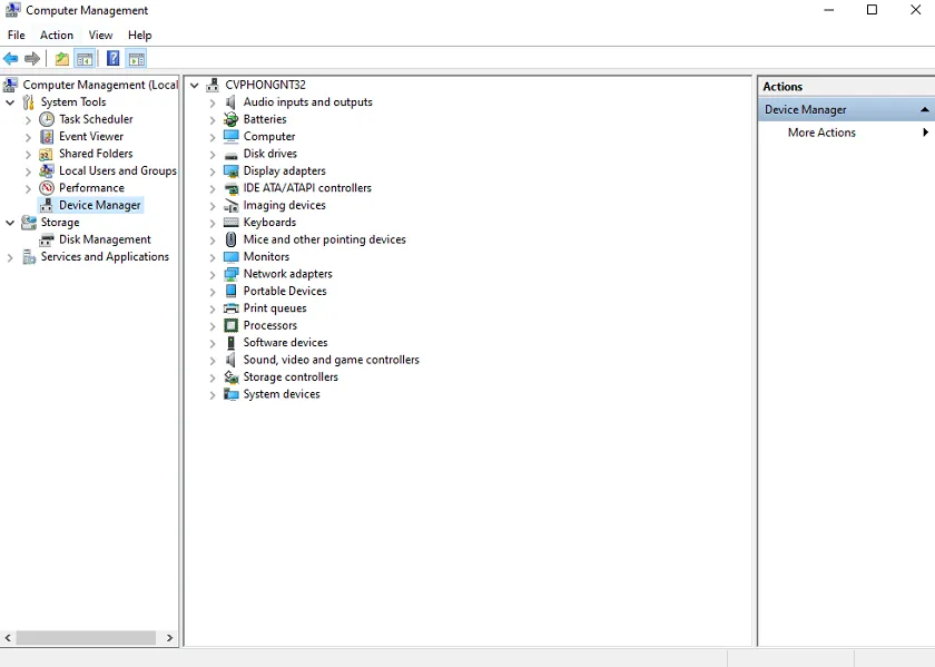 Cập nhật driver qua Device Manager