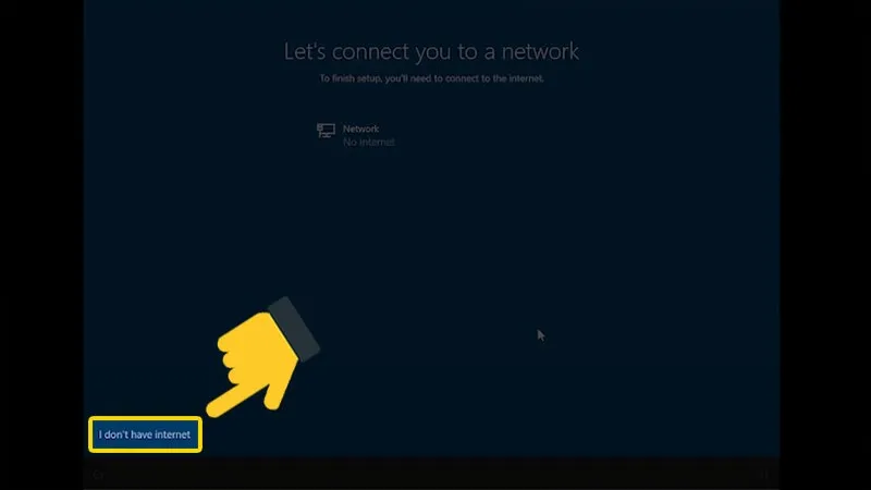 Bỏ qua kết nối internet