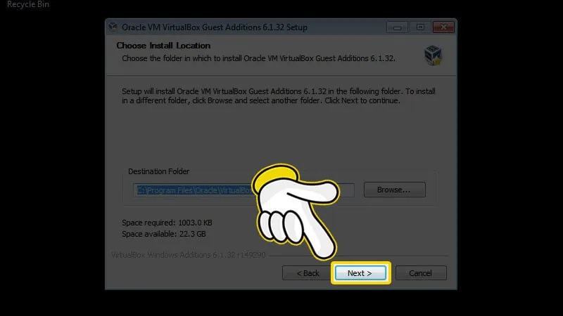 Xác nhận thư mục cài đặt