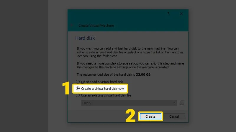 Tạo ổ cứng ảo
