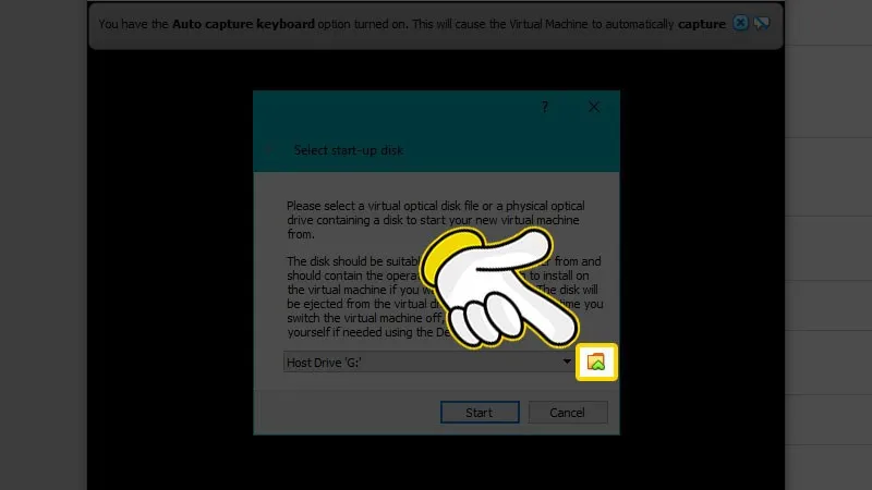 Nhấp chọn biểu tượng thư mục