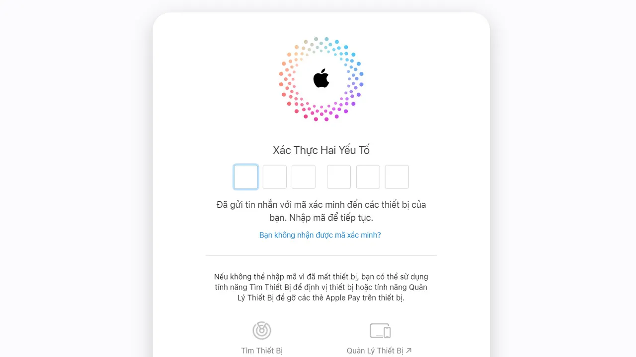 Đăng nhập iCloud trên web