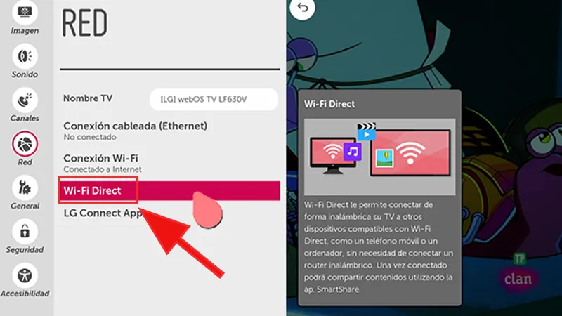 Tivi cần phải bật Wifi Display trước khi kết nối
