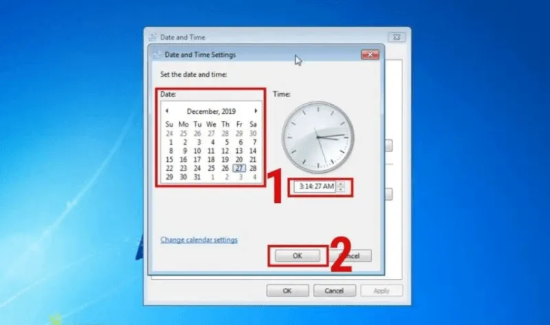 Thiết lập ngày giờ chính xác