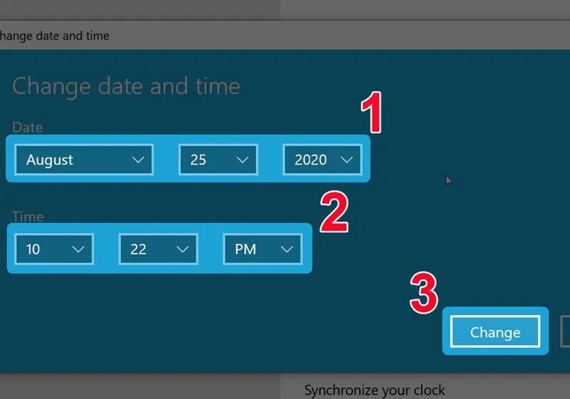 Nhập thời gian chính xác
