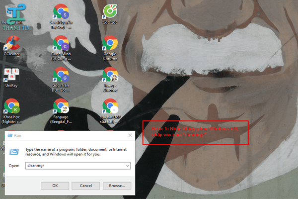 Sử dụng Disk Cleanup dọn dẹp file rác hệ thống xử lý tình trạng máy tính bị chậm - Cách 1 - Bước 1