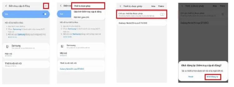 Bật chế độ whitelist