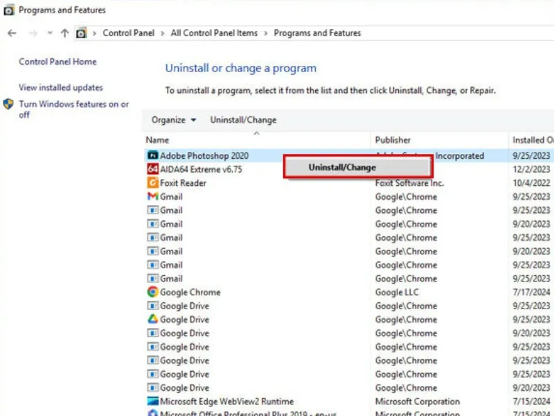 Cách gỡ bỏ ứng dụng gây xung đột hệ thống