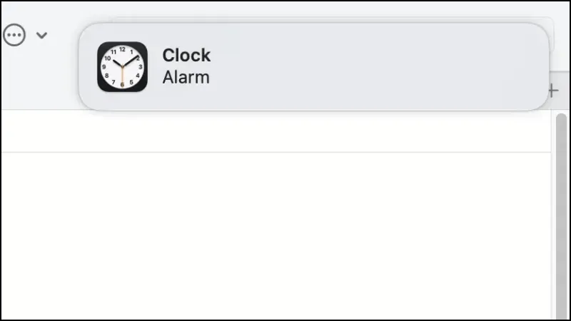 Thông báo báo thức hiện lên trực quan trên màn hình Retina