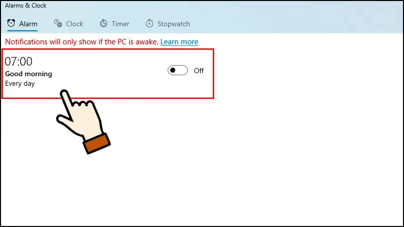 Nhấn vào khung thời gian để vào chế độ chỉnh sửa chi tiết