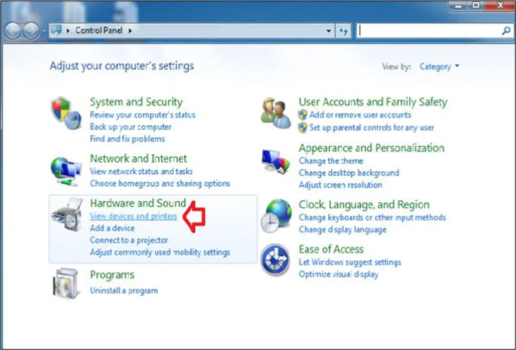 Devices and Printers Windows 7