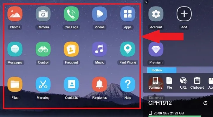 Quản lý file điện thoại từ trình duyệt