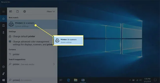 Mở Settings trên Windows 10