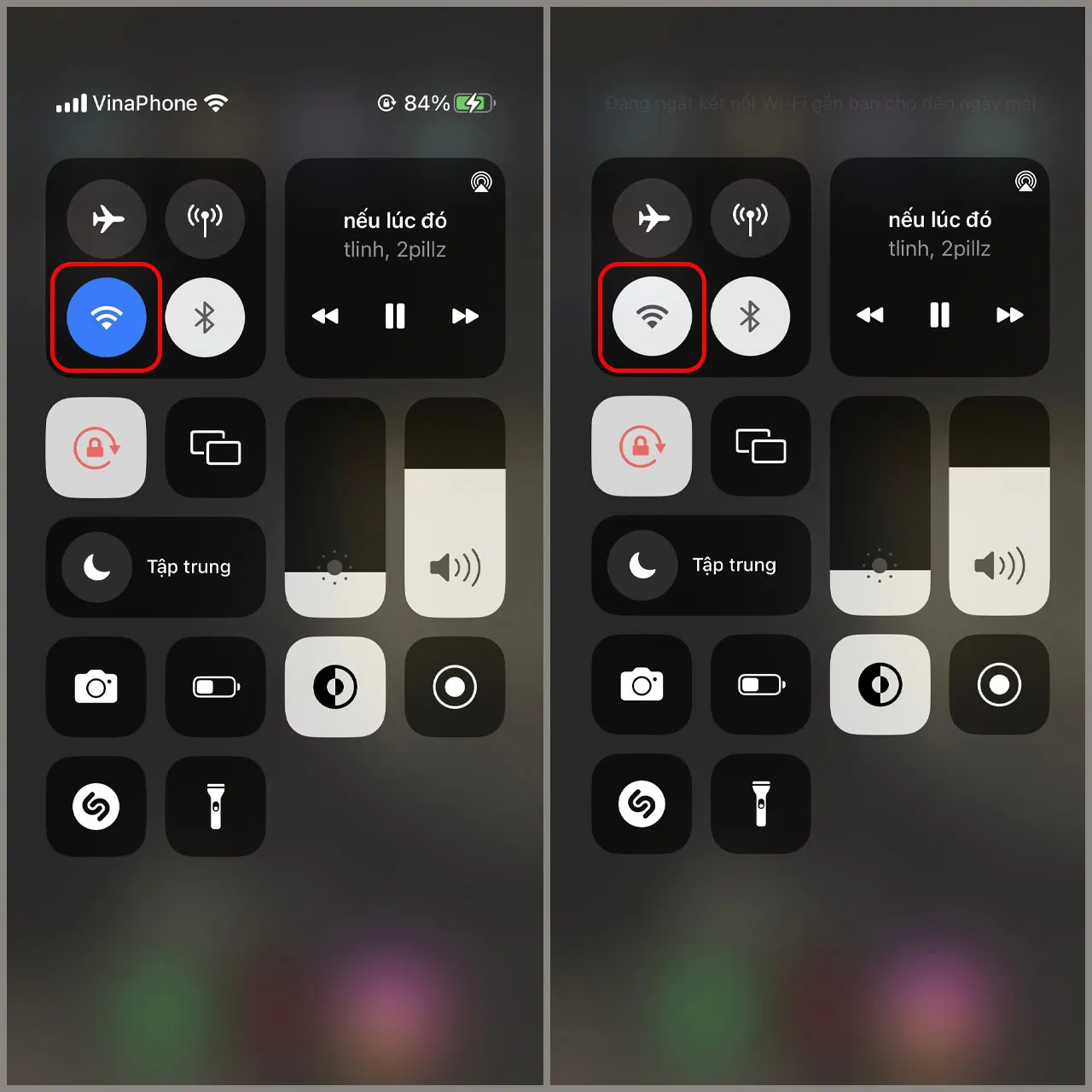 Bật chế độ máy bay để reset kết nối WiFi trên iPhone