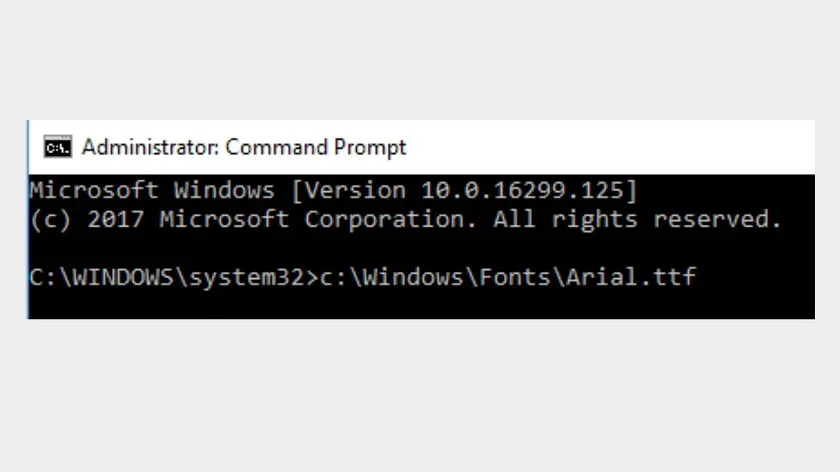 Cài font qua Command Prompt