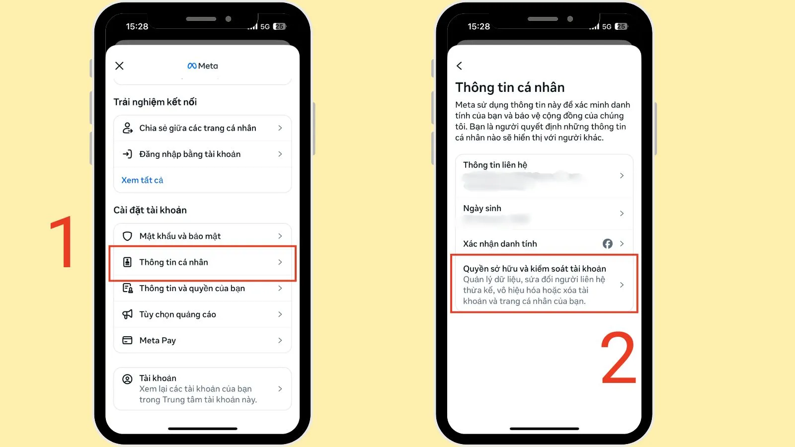Truy cập quyền kiểm soát tài khoản Facebook
