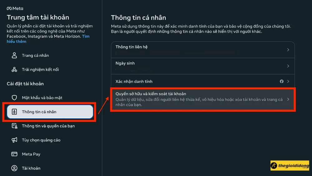 Quản lý quyền kiểm soát tài khoản