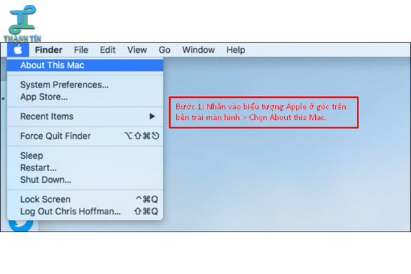 Cách kiểm tra hệ điều hành Macbook - Bước 1