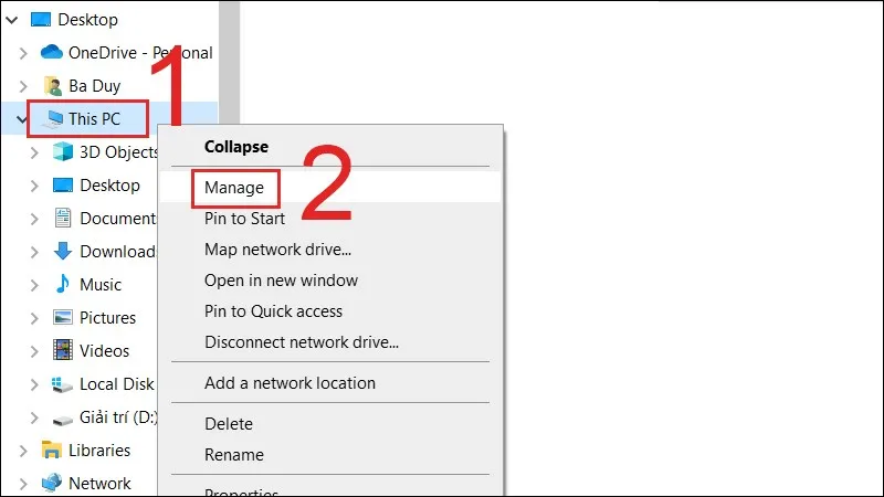 Truy cập Device Manager kiểm tra mã linh kiện