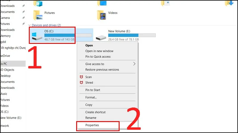 Xem thuộc tính phần cứng của ổ đĩa đang sử dụng