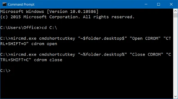 Kết quả sau khi nhập lệnh thành công trên Windows 7