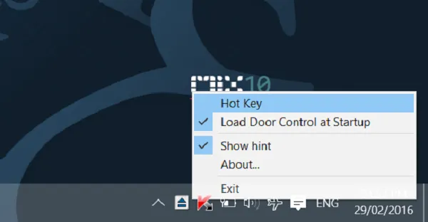 Giao diện phần mềm hỗ trợ điều khiển ổ đĩa trên thanh tác vụ