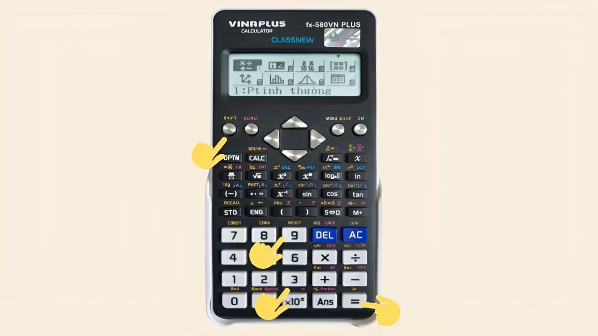 Các bước reset máy tính Casio FX 580VN X