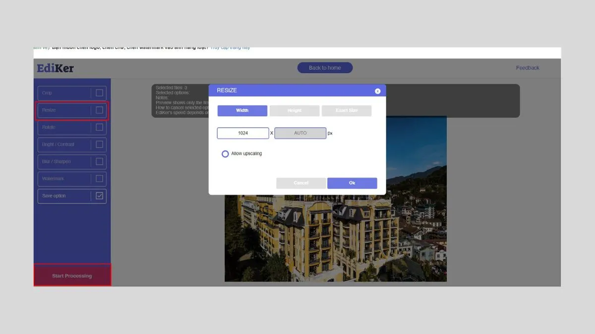 Cách Resize ảnh hàng loạt bằng web bietmaytinh bước 3
