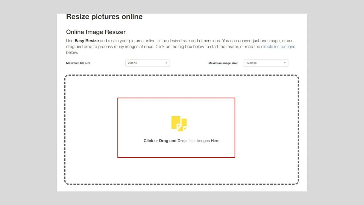 Cách Resize ảnh hàng loạt bằng easy-Resize bước 1