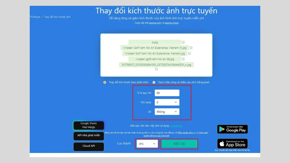 Cách Resize ảnh hàng loạt bằng Aspose bước 3