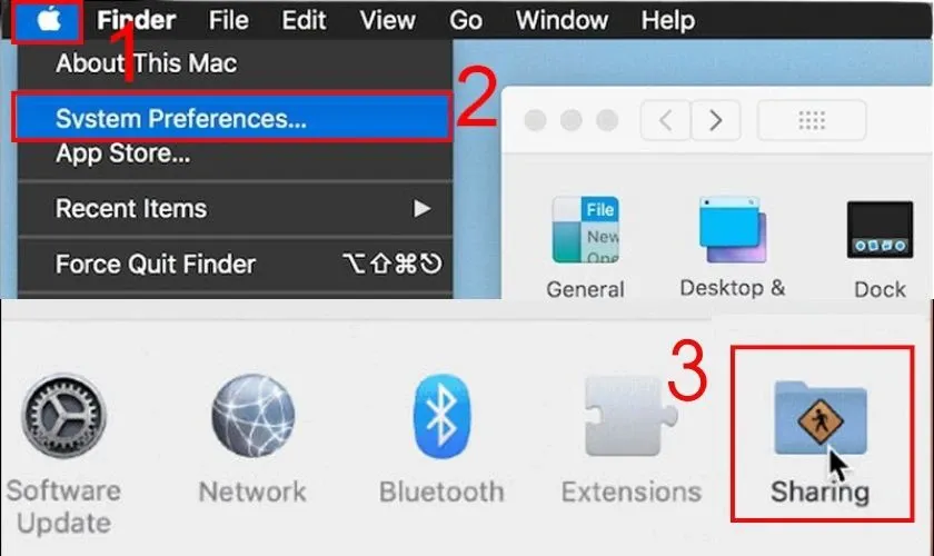 Chọn tab Sharing và chọn mục Advanced Sharing…