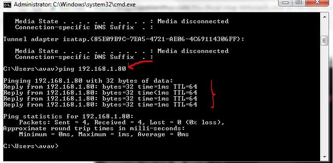 Kiểm tra kết nối mạng LAN bằng lệnh ping trong Command Prompt
