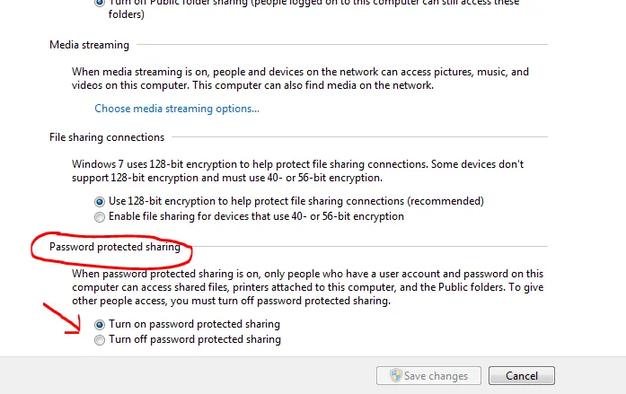 Tắt yêu cầu mật khẩu khi chia sẻ file trong mạng LAN