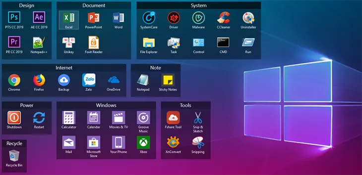 Sử dụng các ứng dụng