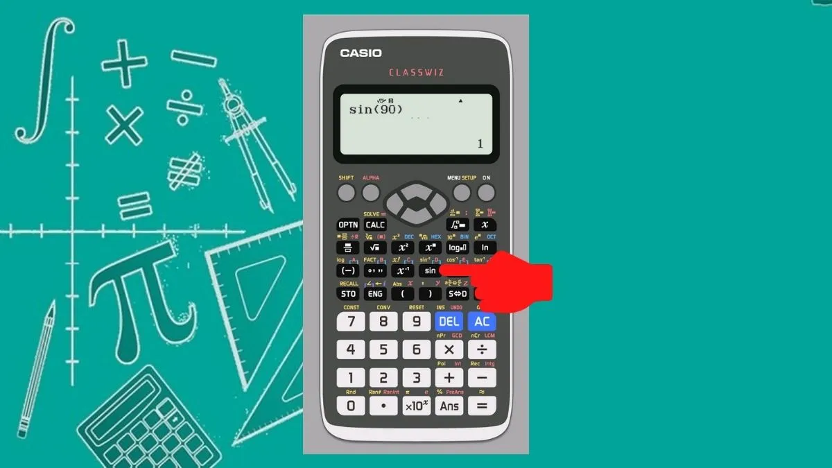 Tính hàm số lượng giác sin, cos, tan - Bước 2