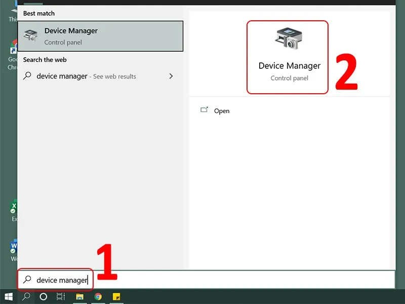 Chọn Device Manager